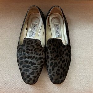 Jimmy Choo Ponyhair Animal Print Loafers